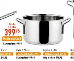Imerco Gryde, Medlemspris tilbud