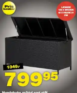 Bauhaus Hyndeboke m/hjul sort stål tilbud