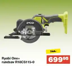 Bauhaus Ryobi One+ rundsav R18CS115-0 tilbud