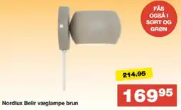 Bauhaus Nordlux Belir væglampe brun tilbud