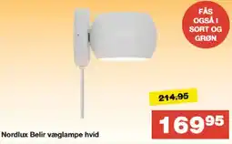 Bauhaus Nordlux Belir væglampe hvid tilbud