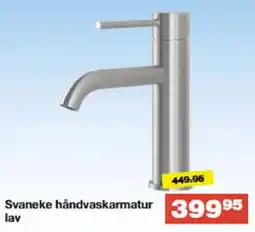 Bauhaus Svaneke håndvaskarmatur lav tilbud