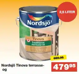 Bauhaus Nordsjö Tinova terrasse-og tilbud