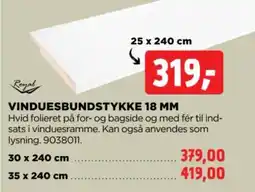 jem & fix Vinduesbundstykke 18 mm tilbud