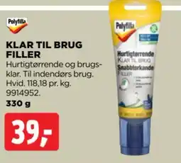 jem & fix Polyfilla klar til brug filler tilbud