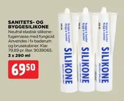 jem & fix Bygge & Sanitet Silikone tilbud