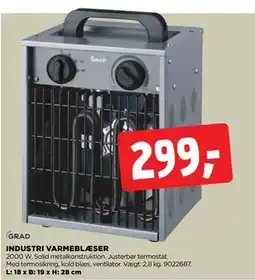 jem & fix GRAD INDUSTRI VARMEBLÆSER tilbud