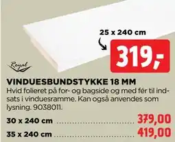 jem & fix VINDUESBUNDSTYKKE 18 MM tilbud