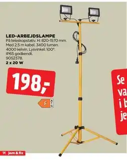 jem & fix LED-ARBEJDSLAMPE tilbud
