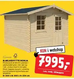 jem & fix BJÆLKEHYTTE RONJA tilbud