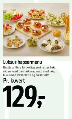 Føtex Luksus hapsermenu tilbud
