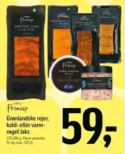 Føtex Grønlandske rejer, kold- eller varmrøget laks tilbud