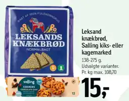 Føtex Leksand knækbrød tilbud