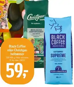 Føtex Black Coffee eller Christgau helebønner tilbud