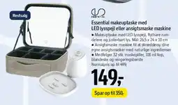 Føtex Essential makeuptaske med LED-lyspejl / ansigtsmaskine tilbud