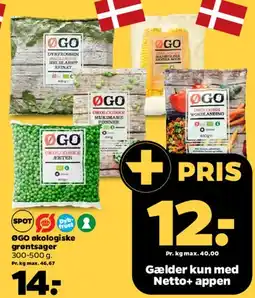 Netto ØGO økologiske grøntsager tilbud
