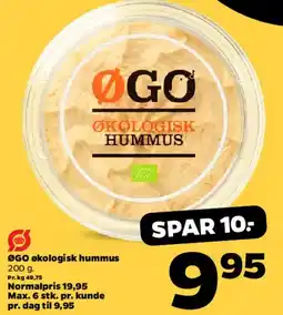 Netto ØGO økologisk hummus tilbud