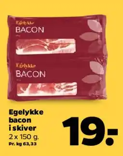 Netto Egelykke bacon i skiver tilbud