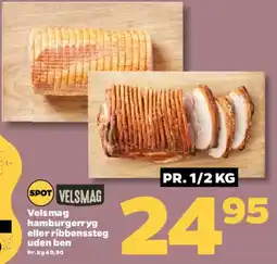 Netto Velsmag hamburgerryg / ribbenssteg tilbud