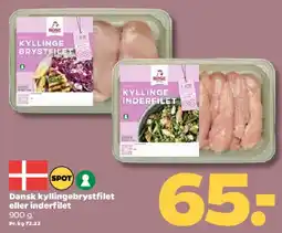 Netto Dansk kyllingebrystfilet eller inderfilet tilbud