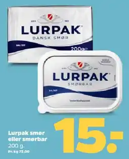 Netto Lurpak smør eller smørbar tilbud