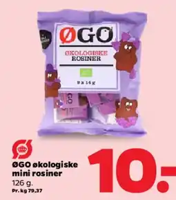 Netto ØGO økologiske mini rosiner tilbud