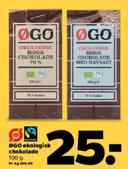 Netto ØGO økologisk chokolade tilbud