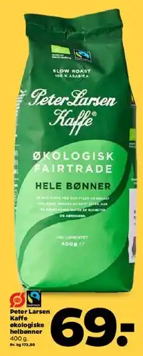 Netto Peter Larsen Kaffe økologisk hele bønner tilbud