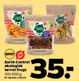 Netto Earth Control økologisk tørret frugt tilbud