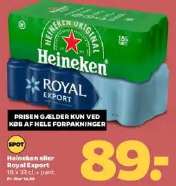 Netto Heineken eller Royal Export tilbud
