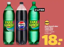 Netto Faxe Kondi eller Pepsi Max sodavand tilbud