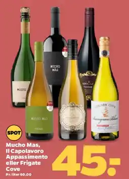 Netto Assorterede vine (Mucho Mas / Il Capolavoro / Frigate Cove) tilbud