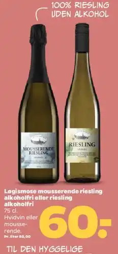 Netto Løgismose mousserende riesling alkoholfri / riesling alkoholfri tilbud