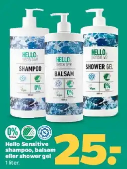 Netto Hello Sensitive - shampoo, balsam eller shower gel tilbud