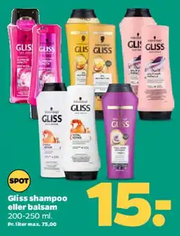 Netto Gliss shampoo eller balsam tilbud