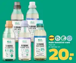 Netto Hello Sensitive flydende vask tilbud