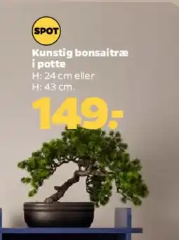 Netto Kunstig bonsai træ i potte tilbud