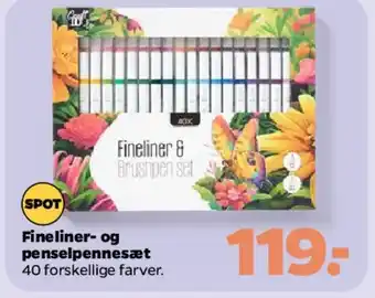 Netto Fineliner- og penselpennesæt tilbud