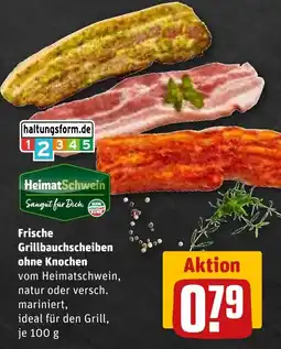 REWE DE HeimatSchwein Grillbauchscheiben tilbud