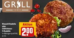 REWE DE Grill Riesenfrikadelle oder Chilicheese-Frikadelle tilbud