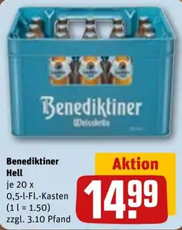 REWE DE Benediktiner Hell tilbud