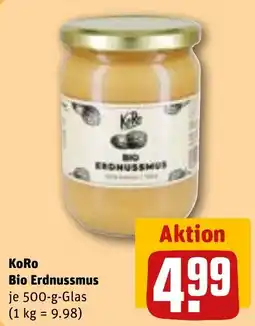 REWE DE KoRo Bio Erdnussmus tilbud