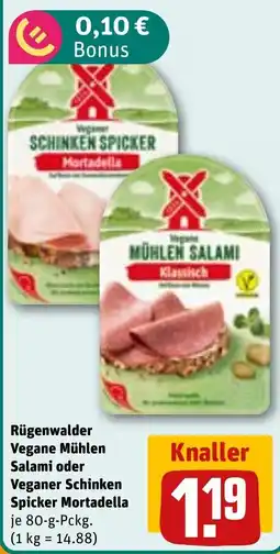 REWE DE Rügenwalder Vegane Mühlen Salami tilbud