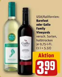 REWE DE Barefoot oder Gallo Family Vineyards tilbud