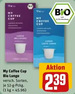 REWE DE My Coffee Cup Bio Lungo tilbud