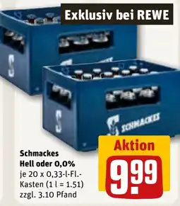 REWE DE Schmackes Hell oder 0,0% tilbud