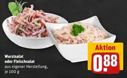 REWE DE Wurstsalat oder Fleischsalat tilbud
