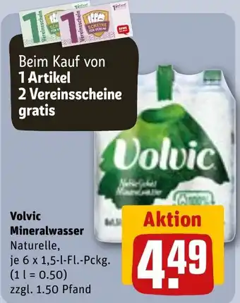 REWE DE Volvic Mineralwasser Naturelle tilbud