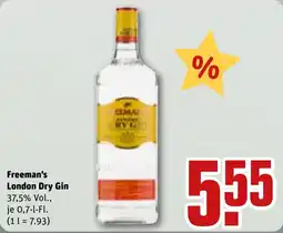 REWE DE Freeman's London Dry Gin tilbud