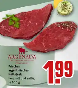 REWE DE Argenada Frisches argentinisches Hüftsteak tilbud